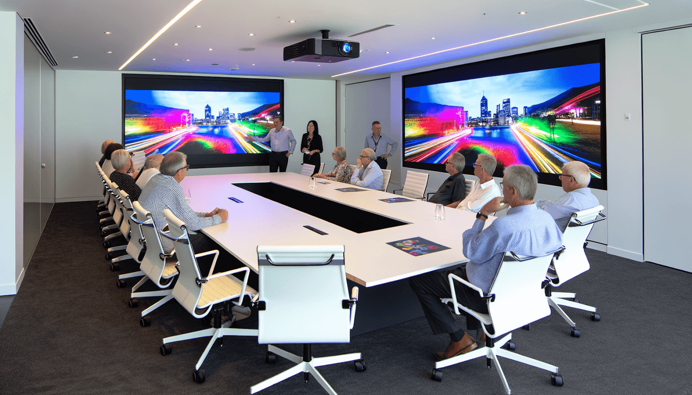 Comparing LED and Laser Projectors in a Conference Room